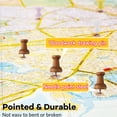 thumbnail image 3 of Wooden Thumb Tacks Decor for Cork Boards Map Photos Calendar Home Office Craft Projects with Box, 3 of 5