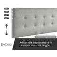 thumbnail image 6 of DeCoro Cambridge Upholstered Wooden Platform Bed Frame w/Headboard, Full, Gray, 6 of 11