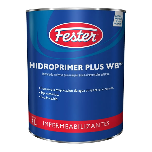 Imprirador Universal para Cualquier Sistema Impermeable Asfaltico Fester Hidroprimer Plus WB 4 L