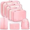 thumbnail image 1 of Bolsas Organizadoras de Viaje 7pcs, Organizadores de Maletas de Viaje, Organizador de Equipaje Impermeable en Varios Tamaños, Kit de Organizador Viaje Multiusos para Ropa Zapatos Cosméticos, 1 of 4