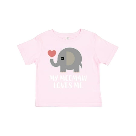 

Inktastic My Meemaw Loves Me Grandson Granddaughter Gift Toddler Boy or Toddler Girl T-Shirt