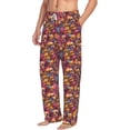 thumbnail image 2 of Balery Skull blue daisy flower print Men's Pajama Pants,Ultra Lightweight Pjs,Lounge Pant-X-Large, 2 of 9
