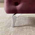 thumbnail image 7 of 51 Inch Velvet Upholstered Ottoman Bench with Metal Legs, Modern Button-Tufted Bench Chair with Padded Seat Cushion for Living Room Bedroom, Easy Assembly, Red, 7 of 7