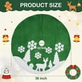 thumbnail image 3 of PayUSD 36 Inch Christmas Tree Skirt Plush Skirts Decoration for Merry Christmas Party Faux Fur Christmas Tree Skirts Decorations Xmas Party Holiday Decorations, Deer and Snowflake Pattern, Green, 3 of 6