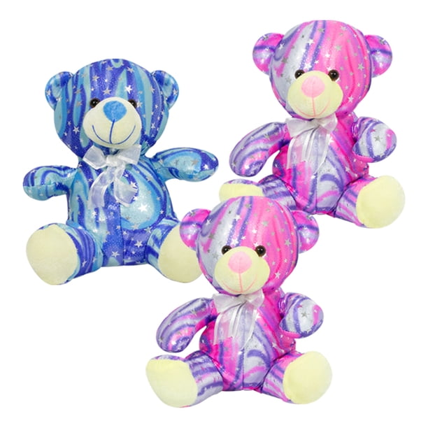 Oso de Peluche Tierno Galáctico Paquete 3 Pz Importadora La Merced Tela Suave Hipoalergénica