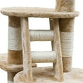 thumbnail image 3 of vidaXL Cat Tree Cuddles XL 90" - 102" Beige Plush, 3 of 3