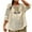 B70 Beige womens summer tops clearance under $5, variant on Womens Tops under $5! Cagogo Womens Mexican Shirts Peasant Blouses Cotton Embroidered 3/4 Sleeve Bohemian Tops Boho Clothes for Women Summer Fiesta
