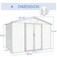 thumbnail image 6 of Ouyessir 8' x 6' Outdoor Metal Storage Shed, Steel Garden Shed with Double Lockable Doors, Large Outdoor Storage Shed for Garden,Backyard, Patio, Lawn,Floor Not Included, 6 of 11