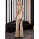 thumbnail image 3 of Conjunto Fashion 2 Piezas, Top Sin Mangas con Botones y Pantalón Ajustado con Corte Flare para Mujer, 3 of 5