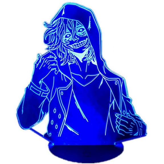 AVEKI New 3D Acrylic Boku No Hero Academia Shigaraki Tomura Led Anime LAMP Color Changing Nightlights USB Table Lamp 7/16 Color Remote Control Touch