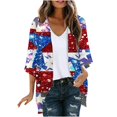 thumbnail image 2 of Nrmvnmi Women's 2024 Open Front Lightweight Cardigans Floral Print Puff Sleeve Kimono Cardigan Loose Boho Cover Ups Casual Tops 2024 Trendy Lightweight Resort Wear, 2 of 5