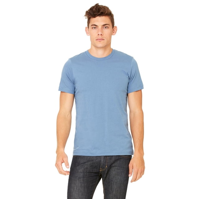 Bella + Canvas T-Shirt Unisexe à Manches Courtes - Bleu Acier - 2TG