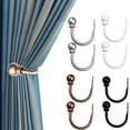 thumbnail image 1 of D-GROEE 2Pcs Curtain Holdback, 2pcs Wall Mounted Drapery Tiebacks with Screws, Concise Metal Decorative Window Drapery Holder Curtain Hook, 1 of 7