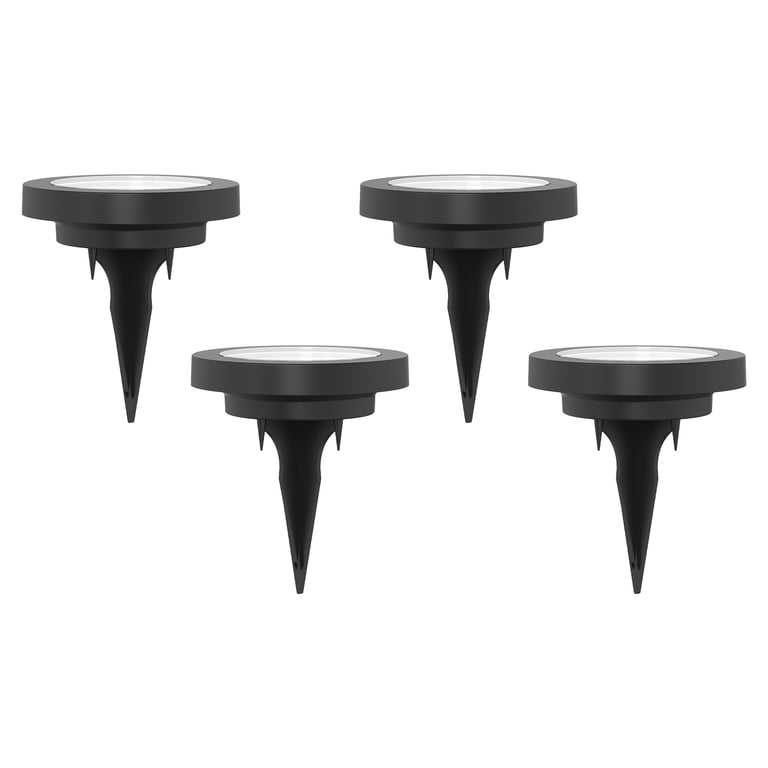 Mainstays Solar Powered Landscape Disc Lights, Black, Color