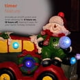 thumbnail image 4 of Alpine Corporation Snowman and Retro Car Statue with LED Lights, 4 of 10