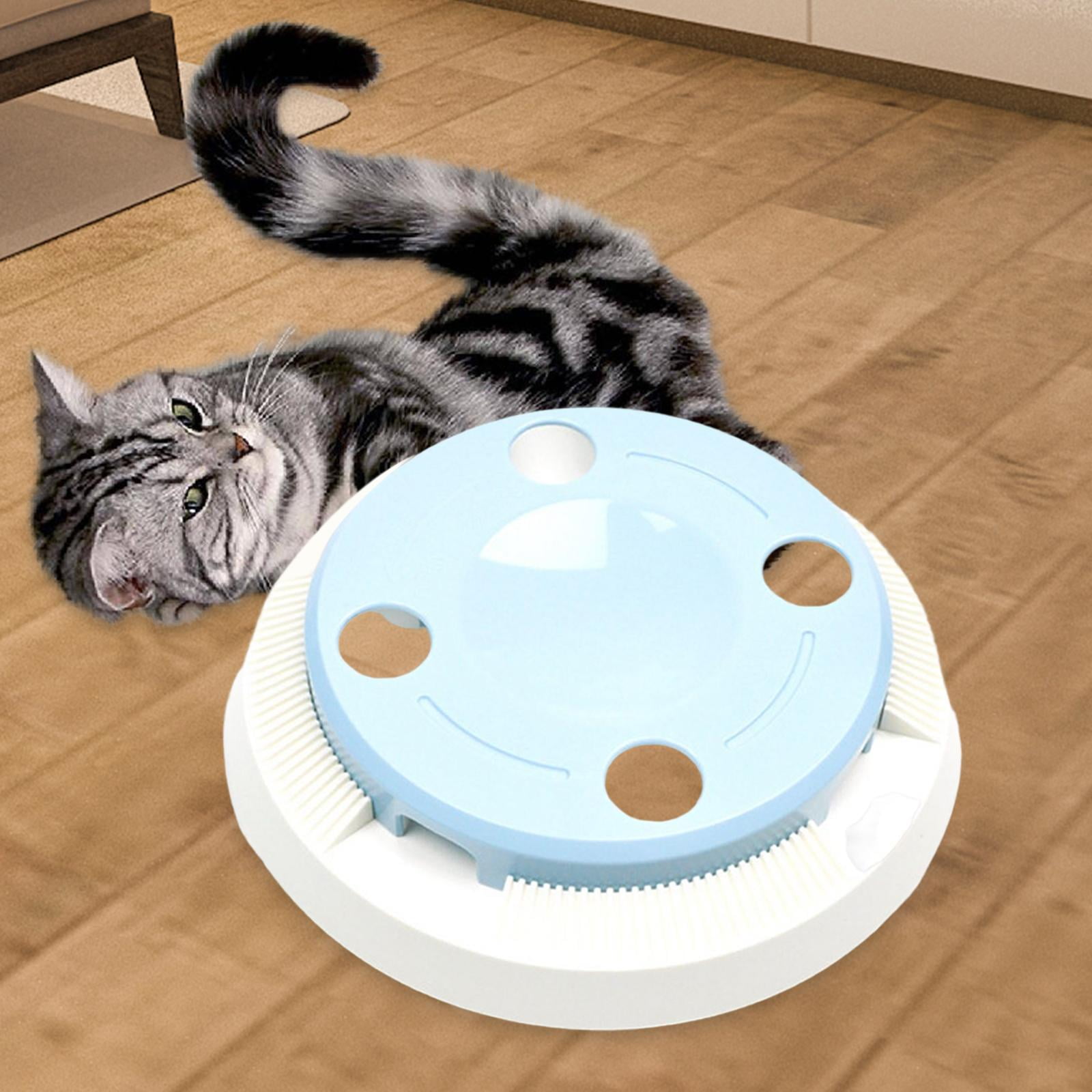 Bvdfgk Electric Cat Teaser Chasing Scratching IQ Training Pet Exercise Toys, Cat Moving Blue