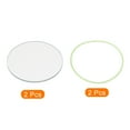 thumbnail image 3 of Unique Bargains 2' Dia Polished Edge Round LED Lens Flashlight Glass Lens with Silicone Ring Transparent Green 2 Set, 3 of 5