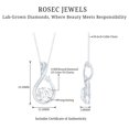 thumbnail image 4 of Rosec Jewels Lab Grown Diamond Teardrop Necklace with Star (EF-VS Grade) Ready to Gift for Valentines Day, 18K White Gold, 4 of 7