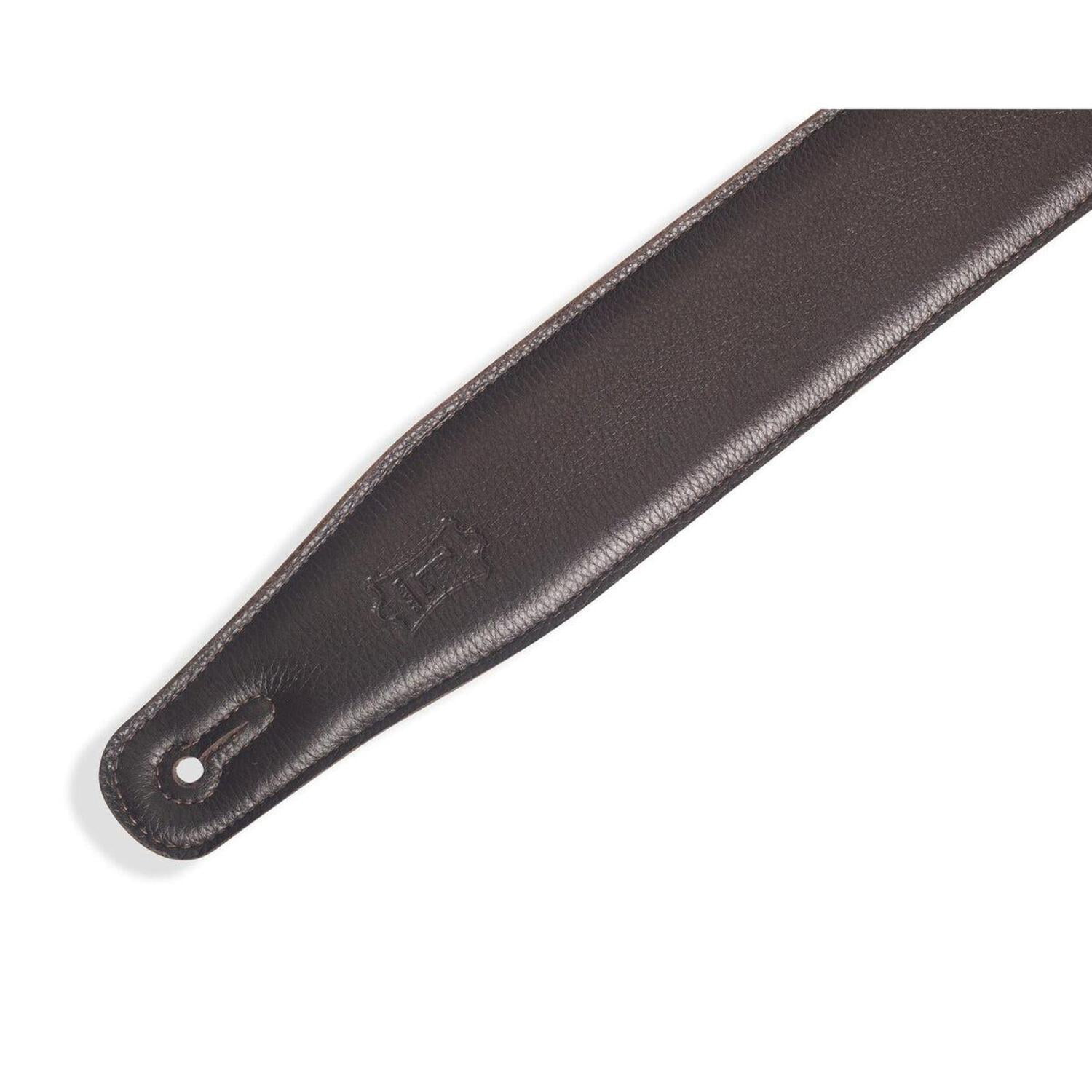 Levy's MRHGS 2 1/2 inch Wide Ergonomic RipChord Guitar Strap Dark Brown