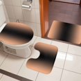 thumbnail image 4 of LightSalmon Black Ombre Bath Mat 3 Piece Bathroom Rug Set, Modern Gradient Abstract Art Non Slip Bath Rug Contour Mat and Toilet Lid Cover, Absorbent Shower Mats Soft Bath Rugs and Mats Sets, 4 of 8