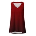 thumbnail image 3 of StSilkitty Plus Size Tank Tops for Womens Gradient Color Loose V Neck Blouses Summer Beach Lightweight Soft Shirts, 3 of 7