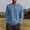 (Solid)Blue, variant on Men’s Lightweight Henley T-Shirt with Long Sleeve,Mens Casual Fit Basic Pullover T-Shirt,Big and Tall Army Green,Size S