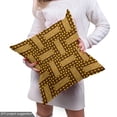 thumbnail image 5 of Ambesonne Kente Pattern Fabric by the Yard Upholstery, National Triangles, 1 Yard, Brown Earth Yellow Mauve, 5 of 5