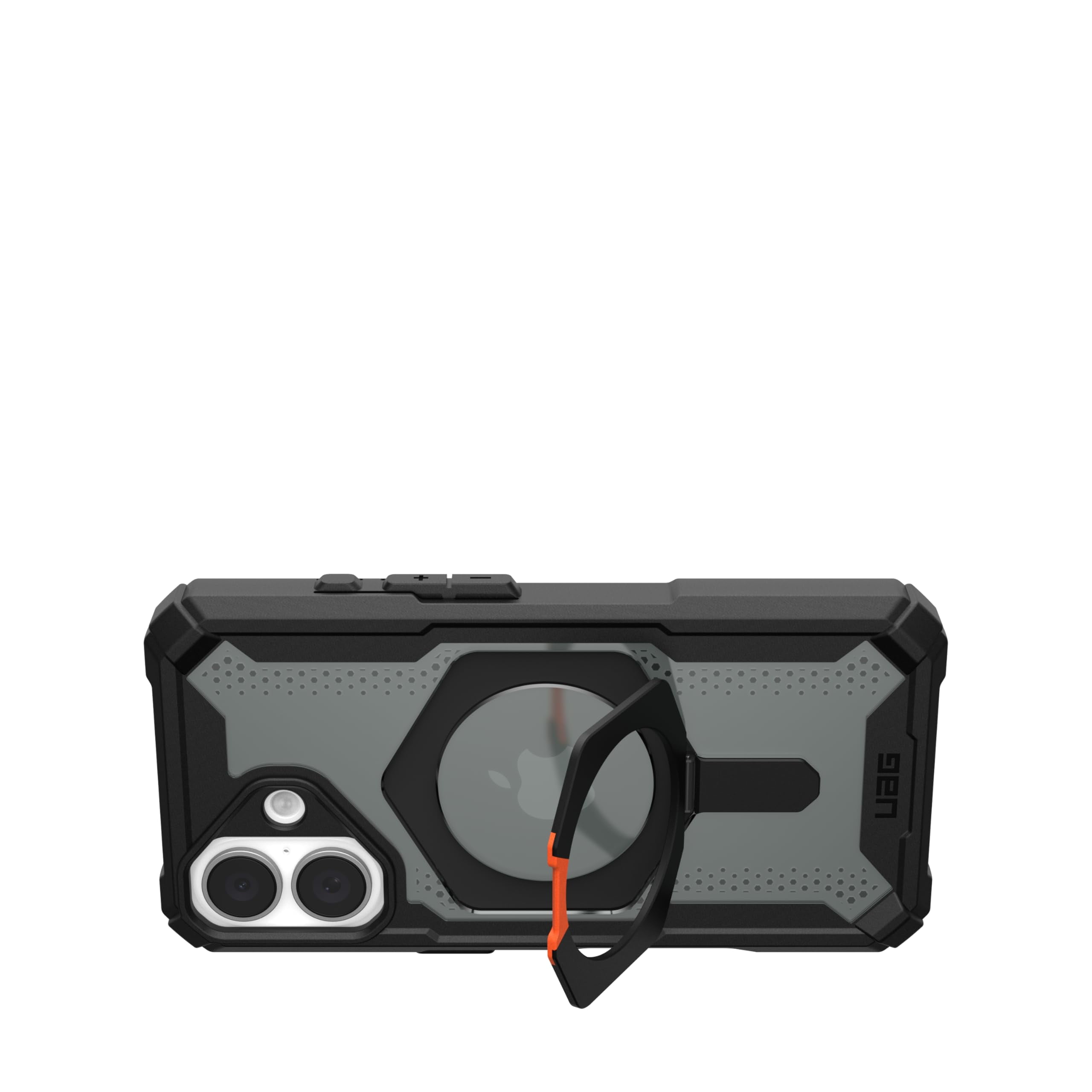 UAG iPhone 16 Case 6.1" Plasma XTE - Compatible with MagSafe Charging& Kickstand Rugged Shockproof Anti-Slip Military Grade Protective Cover, Black/Orange