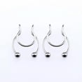 thumbnail image 5 of HOOUN Nose Hoop Ring Clicker Jewelry Gem Nose Clip Cuff Non Piercing Stud Nostril-qy@-A, 5 of 7