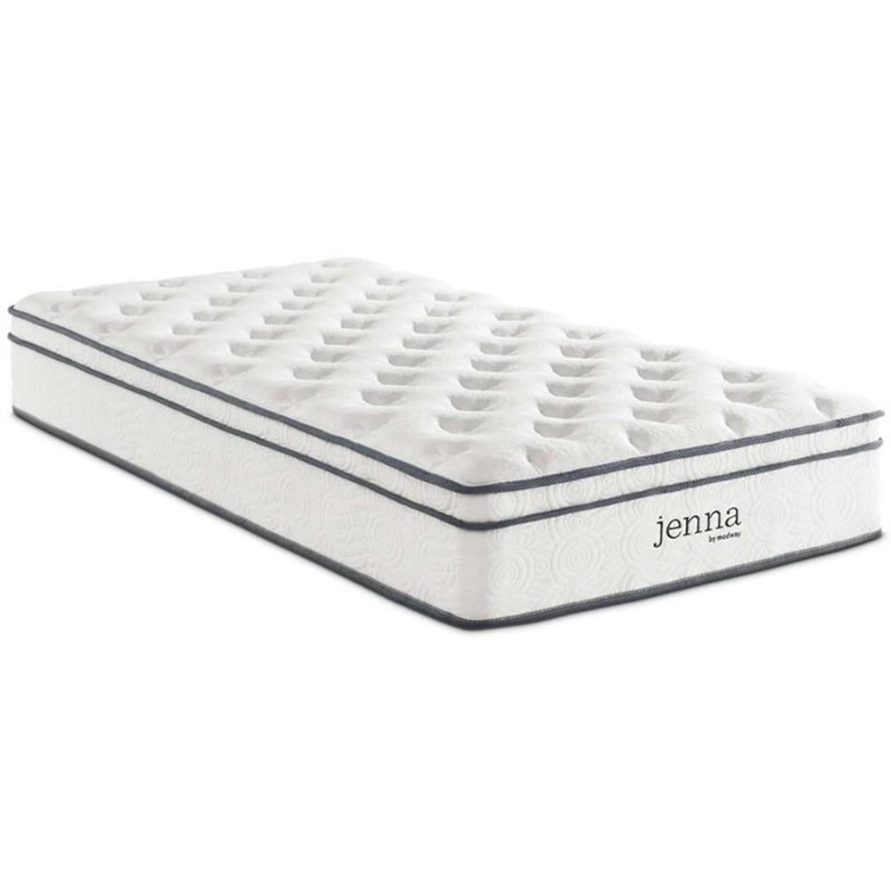 Pemberly Row 10" Innerspring and Foam Twin XL Mattress in White