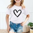 thumbnail image 2 of KAUOD Soft T Shirts for Girls 2025 Summer Short Sleeve Shirts Tops Crew Neck Comfy Preppy Girls Blouse Tees Cute Clothes, 2 of 8