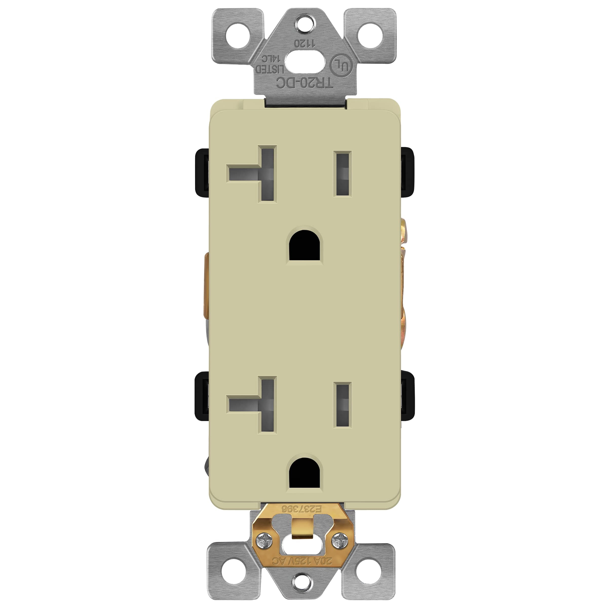 Snapklik.co : Decorator Wall Receptacle Outlet, Residential Grade, 15A