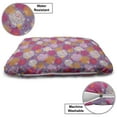 thumbnail image 3 of Floral Pet Bed, Illustration of Flowers and Hearts in Spring Colors Blooming Feels, Chew Resistant Pad for Dogs and Cats Cushion with Removable Cover, 24" x 39", Mauve Orange, by Ambesonne, 3 of 4