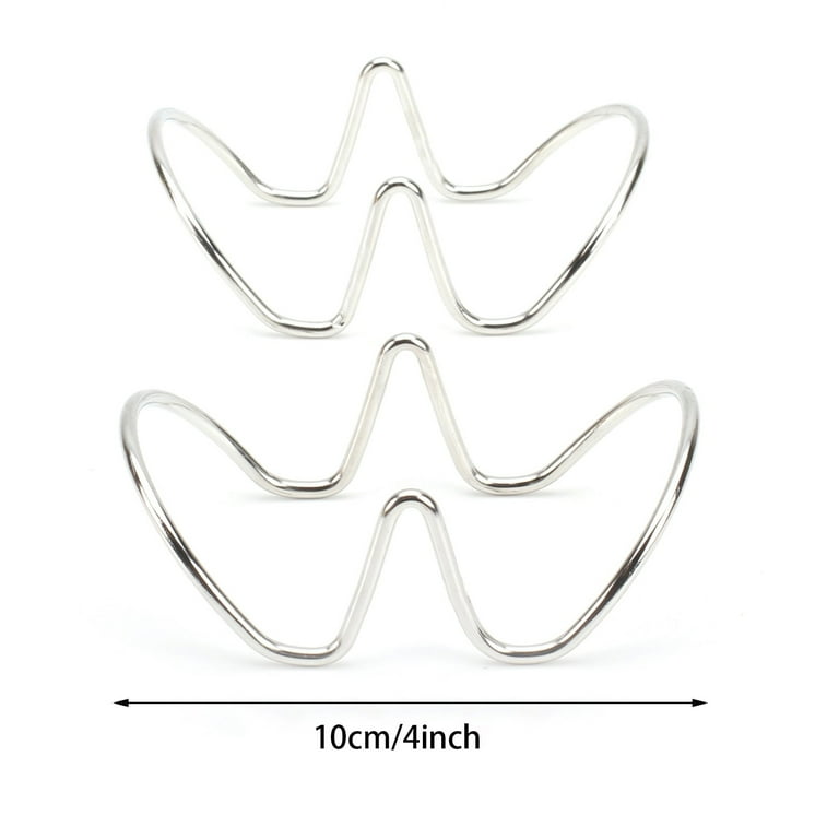 Sinzau 2 Piece Taco Holder, Stainless Steel Taco Stand, Holder Stand In Wave Shape, Dishwasher Safe Holder Set/Hotdog Holder, With Handles, For Tacos
