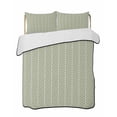 thumbnail image 2 of Sage Green Geometric Twin XL Size Down Alternative Comforter,Lightweight Comforter Quilt Bedding Set with Pillow Shams Minimalism Solid Color Striped Lines Bed Comforter Duvet Insert 68"x98", 2 of 7