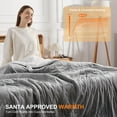 thumbnail image 6 of Heated Blanket Queen Size Electric Blanket 84''X90'' - Fast Heating Blanket Ultra Soft with Dual Controllers, 5 Heat Levels & 10 Hrs Timer, Machine Washable Queen Heated Blanket(Gray), 6 of 7