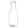 thumbnail image 2 of [48 PACK] Clear Plastic Heavy Duty Pitcher - Large Water Carafes, Plastic Bottles with Flip Top Lid, Beverage Pitchers with Lid - BPA Free Plastic Decanter, Juice, Ice Tea, Picnic, Catering (50 Oz), 2 of 3