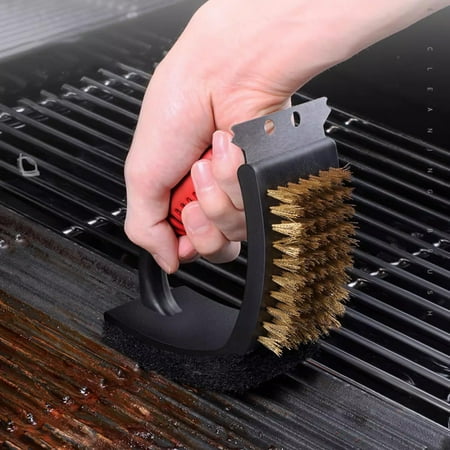 

WQQZJJ Grill Brush And Scraper Grill Brush For Outdoor Grill Copper Wire BBQ Brush For Grill Cleaning Grill Accessories Gifts For Men With Stainless Steel Scraper