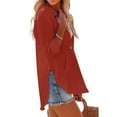 thumbnail image 4 of Yuyuzo Womens Hoodies 3/4 Sleeve Drawstring V Neck Loose Tunic Shirts Solid Color Pullover Tops, 4 of 7
