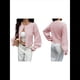 thumbnail image 3 of Cárdigan Corto de Punto con Botones para Mujer, Moderno Cárdigan de Otoño con Cuello Redondo y Larga. Rosa S, 3 of 7