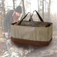 thumbnail image 1 of Bolsa para leña con 2 asas, resistente, de pie, impermeable y forrada: perfecta para transportar leña, acampar y hacer fogatas., 1 of 5