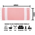 thumbnail image 7 of Luxury Linen Turkish Hand Towels for Bathroom Set of 2, Diamond Weave Soft Cotton, 16 x 40 Inches Decorative Peshtemal-Pack of 2, Orange, 7 of 7