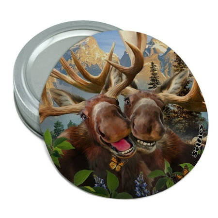 

Moose Selfie Round Rubber Non-Slip Jar Gripper Lid Opener