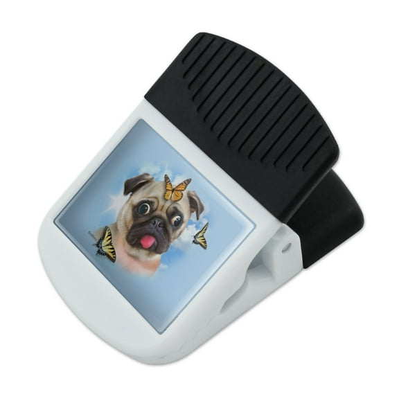Pug Dog Butterflies Selfie Refrigerator Fridge Magnet Magnetic Hanging Hook Note Snack Clip
