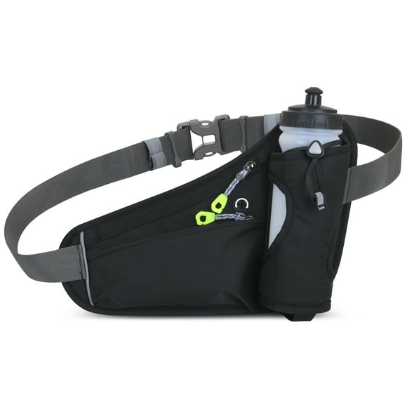 eccomum Sports Hydration Belt Bag Running Belt Waist Pack Bum Bag with Water Bottle Holder for Men Women Running Cycling Hiking Walking