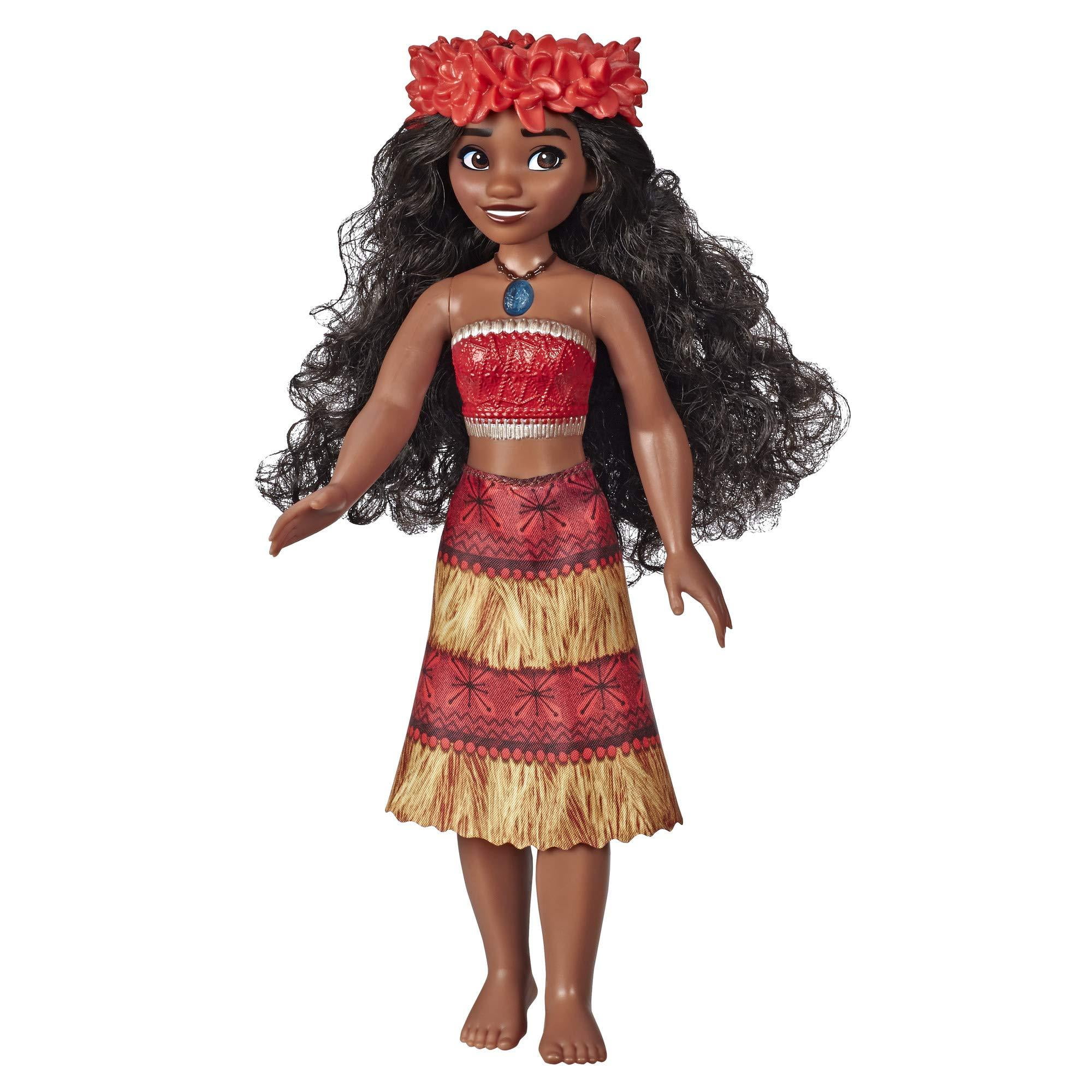 Disney Princess Musical Moana Fashion Doll with Shell Necklace, Sings "How Far I'll Go," Toy for