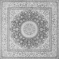 thumbnail image 1 of Ahgly Company Indoor Square Medallion Gray Traditional Area Rugs, 5' Square, 1 of 1
