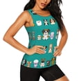 thumbnail image 2 of Fotbe Cartoon Dogs Womens Loose Fit Casual Flowy Slim-Fit Tank Tops Athletic Round Neck Trendy Sleeveless Summer Tops for Gym and Yoga-Small, 2 of 9