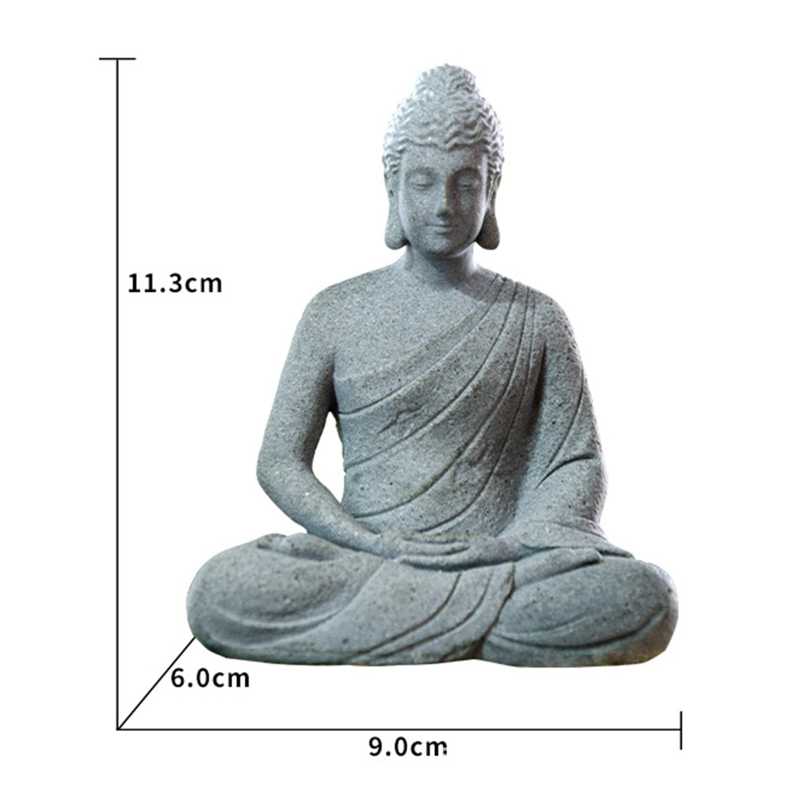 Resin Fish Tank Buddha Sitting Statue Indoor Decoration for Yoga Room , and
