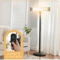 thumbnail image 4 of SereneLife Infrared Patio Heater, Electric Patio Heater for Indoor/Outdoor Use, Portable Stand Heater with Remote Control, 1500 W, for Restaurant, Patio, Backyard, Garage, Decks (Black), 4 of 7